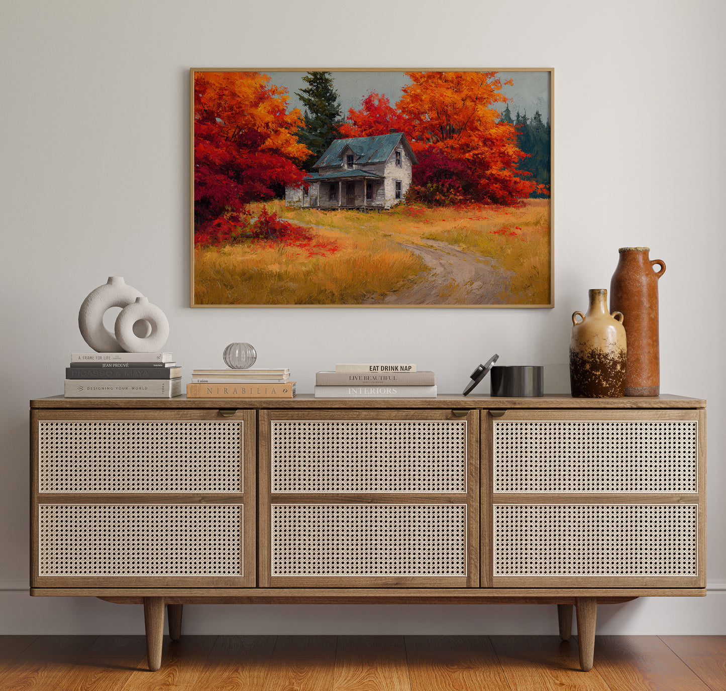 Harvest Home Beneath Fiery Canopy