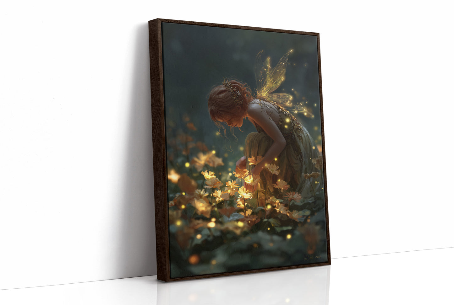 Glowing Petals Under Fairy Touch