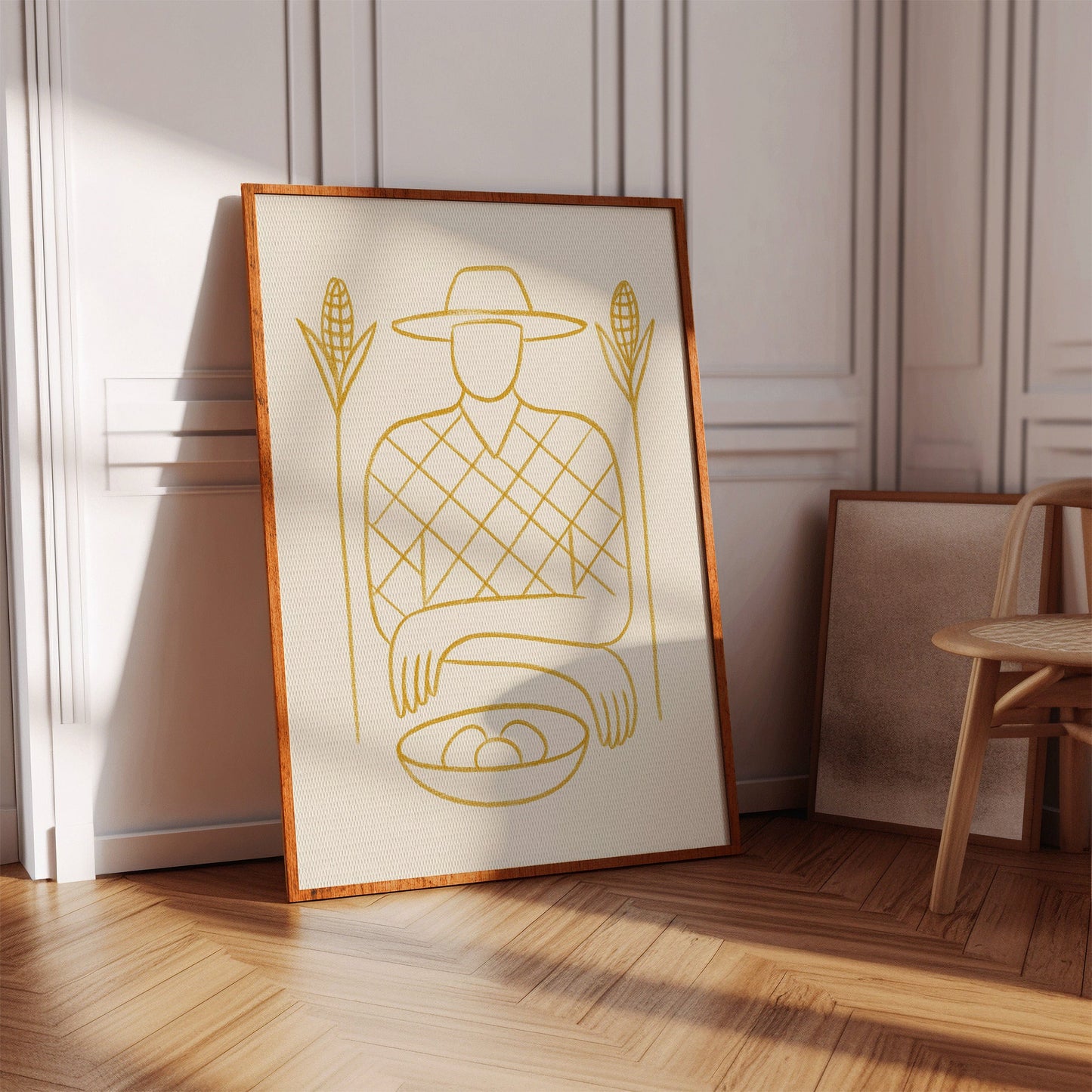 Golden Harvest In Simple Lines