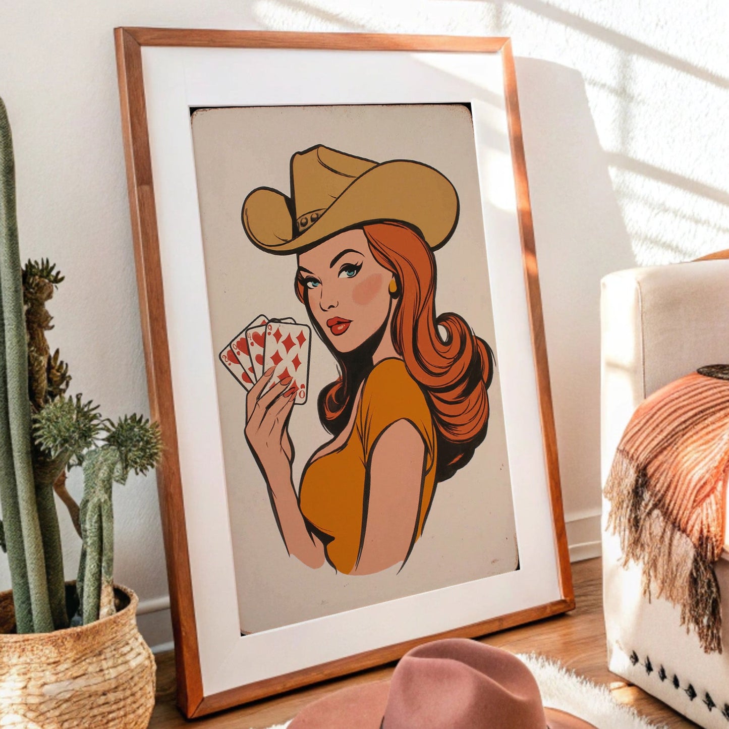 High Stakes Honey - Vintage Pin-Up Cowgirl