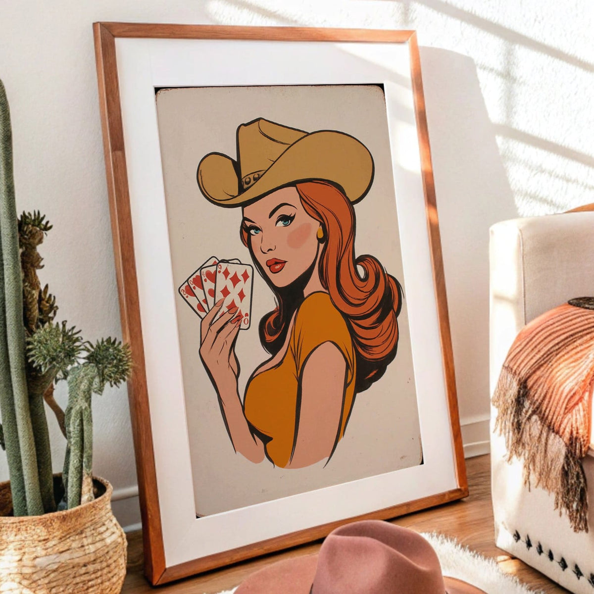 High Stakes Honey - Vintage Pin-Up Cowgirl