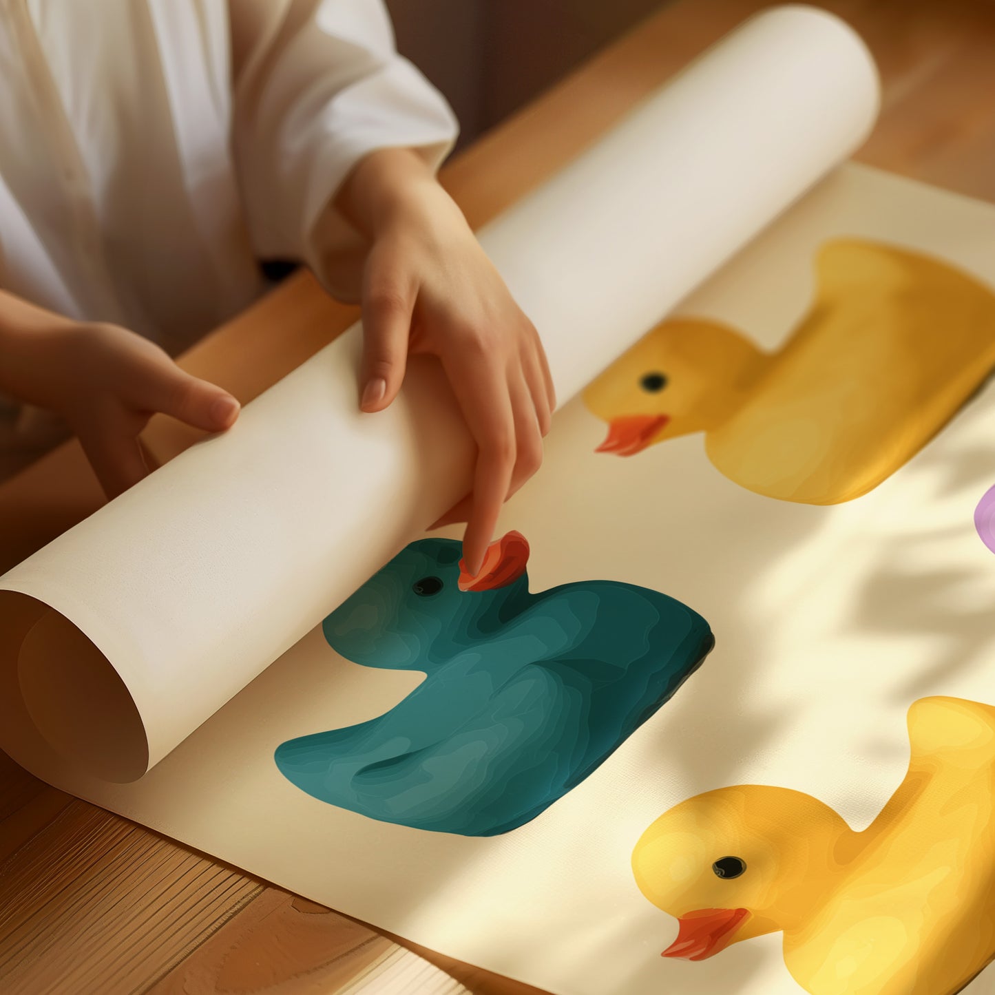 A Parade Of Painted Ducks