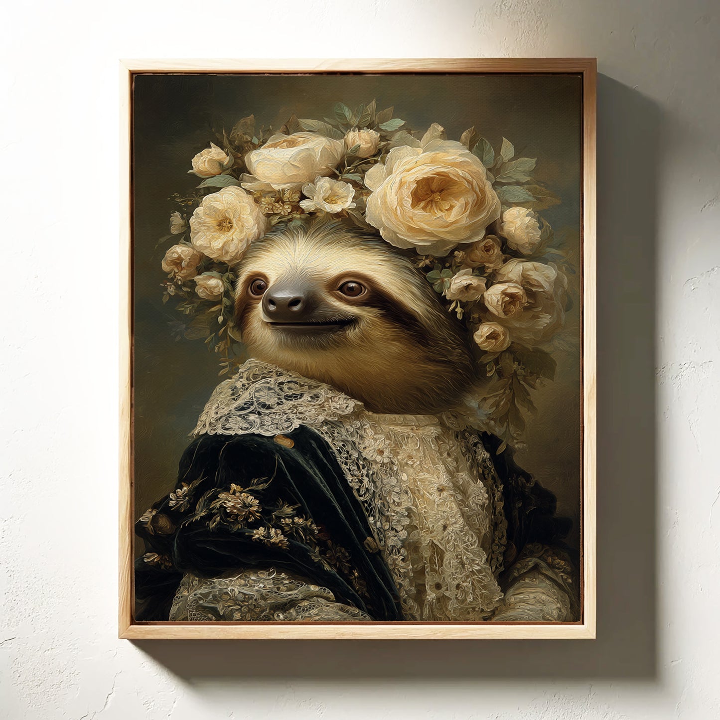 Regal Sloth Amidst Blossoms
