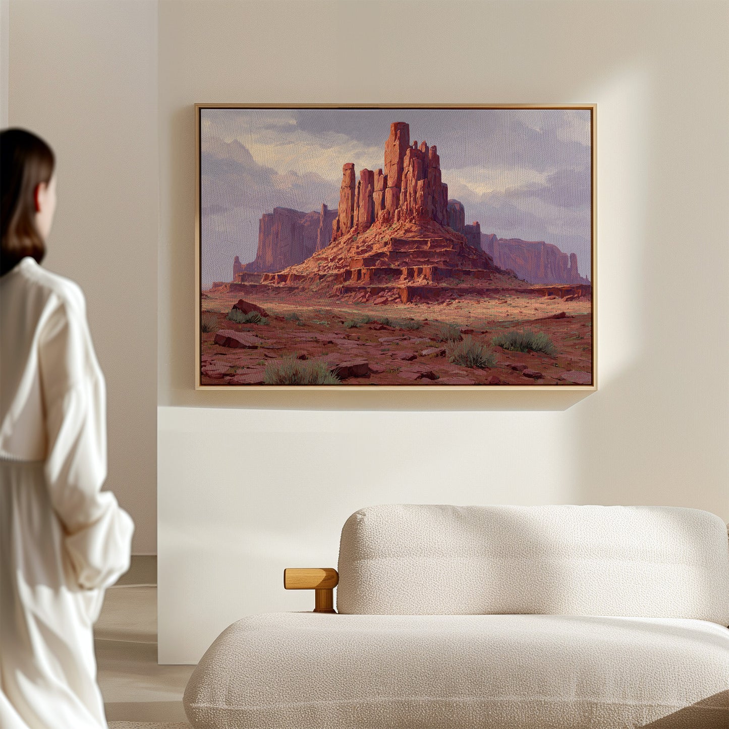 Red Towers Rise Through Purple Sky