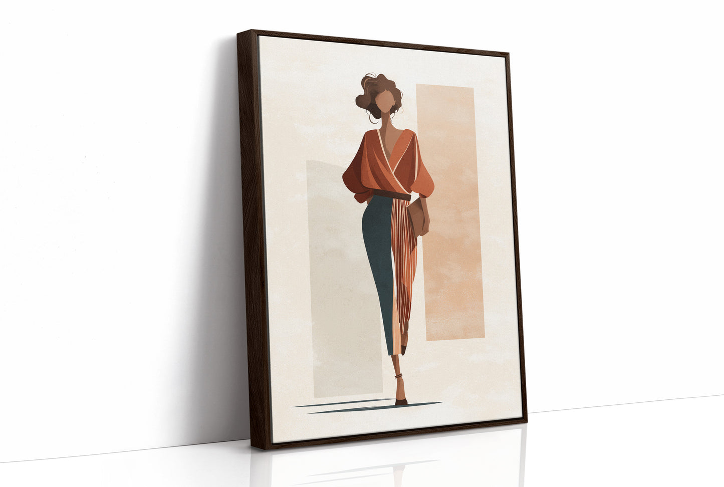 She Walks Through Autumn's Architecture