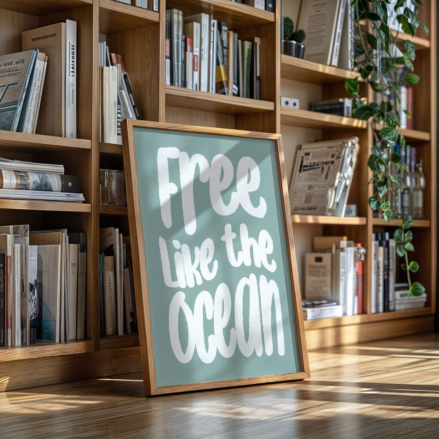 Seafoam Letters Spark Wild Freedom
