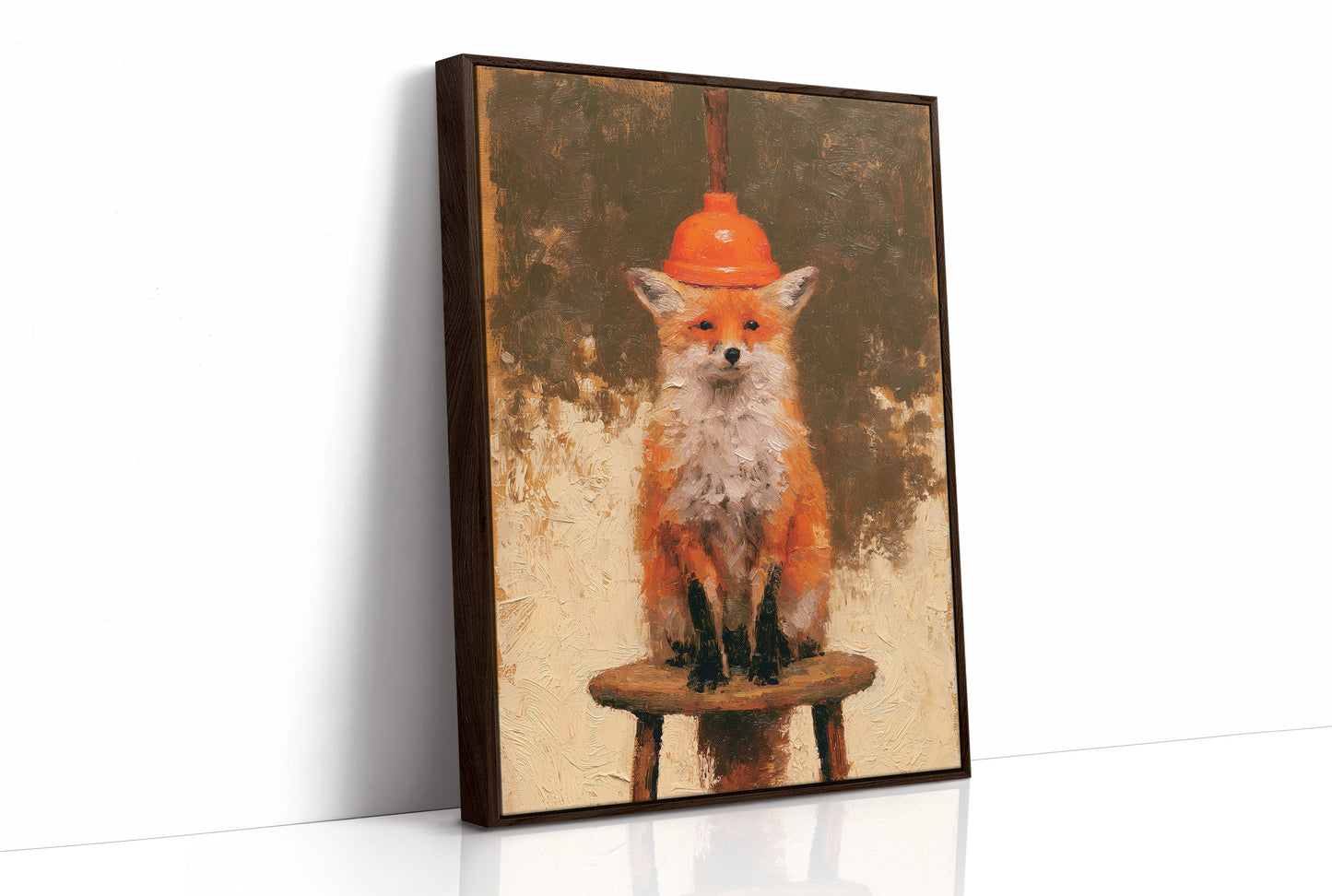 Fox With A Plunger Hat