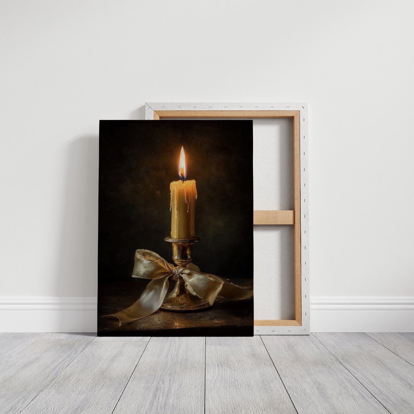 Solitary Flame Against Darkness