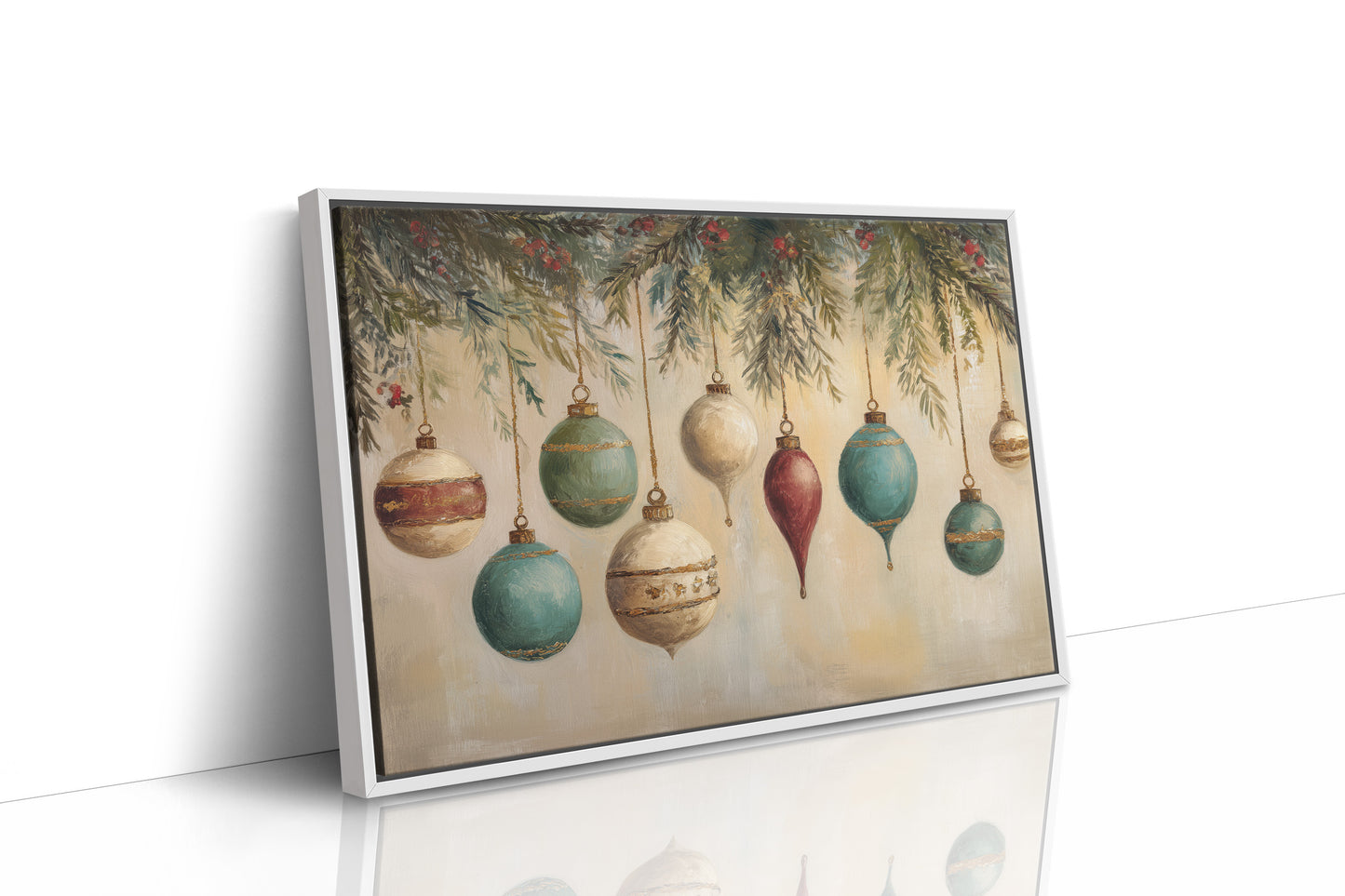 Evergreen Symphony of Vintage Ornaments