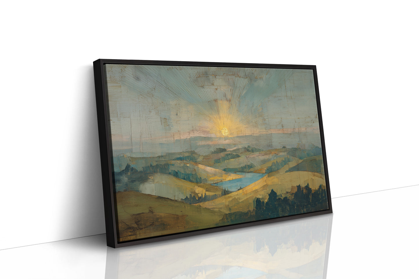 Dawn Breaks Over Rolling Hills