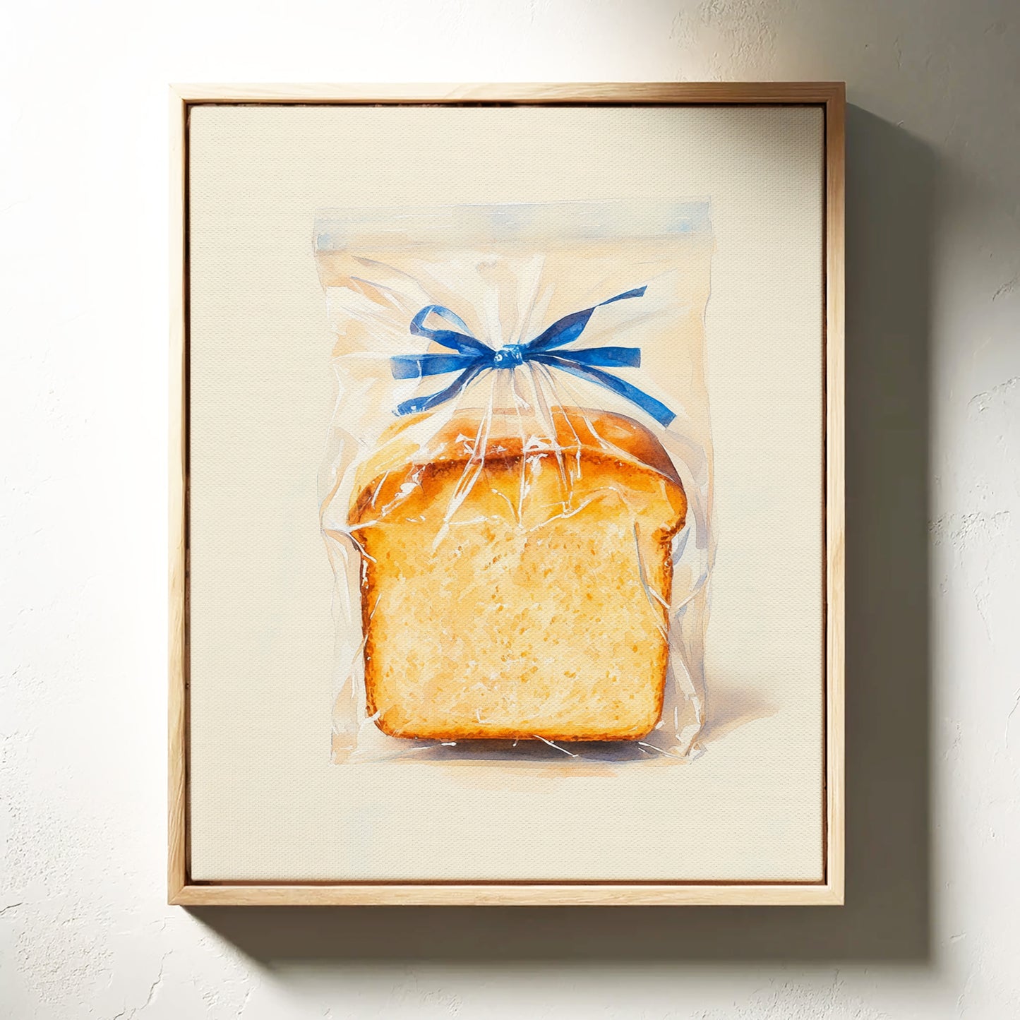 Fresh Bread Wrapped In Blue