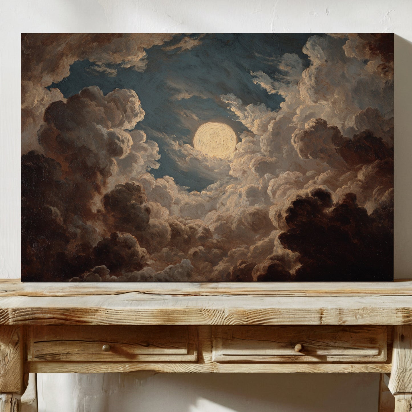 The Moon Breaks Through Clouds