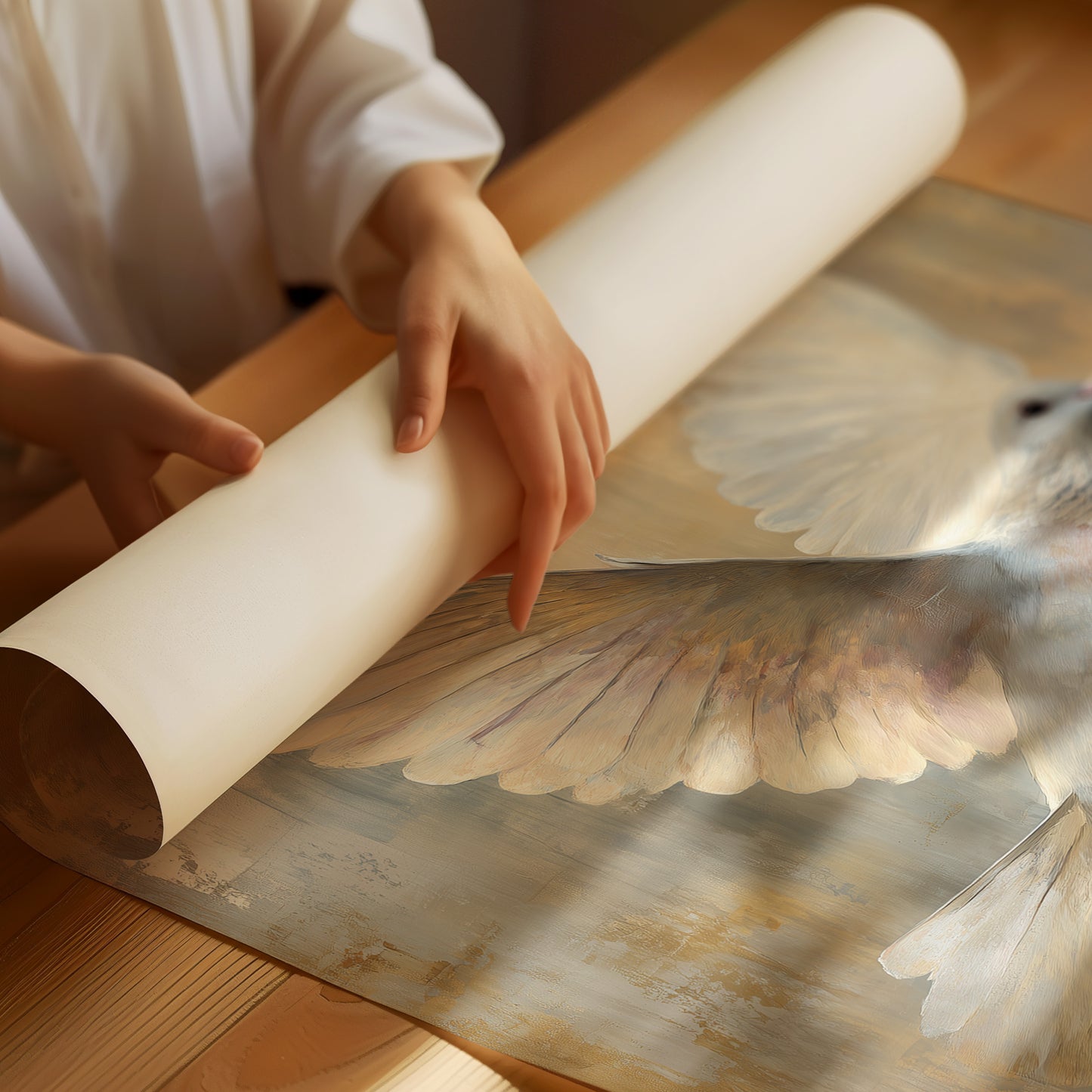 Celestial Messenger in Golden Light