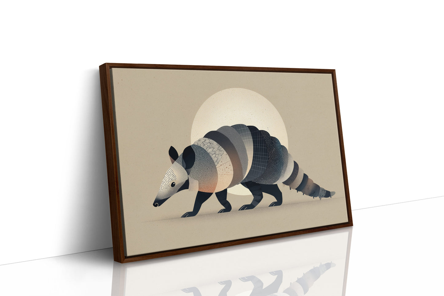 Moonlit Armadillo Carries Desert Patterns