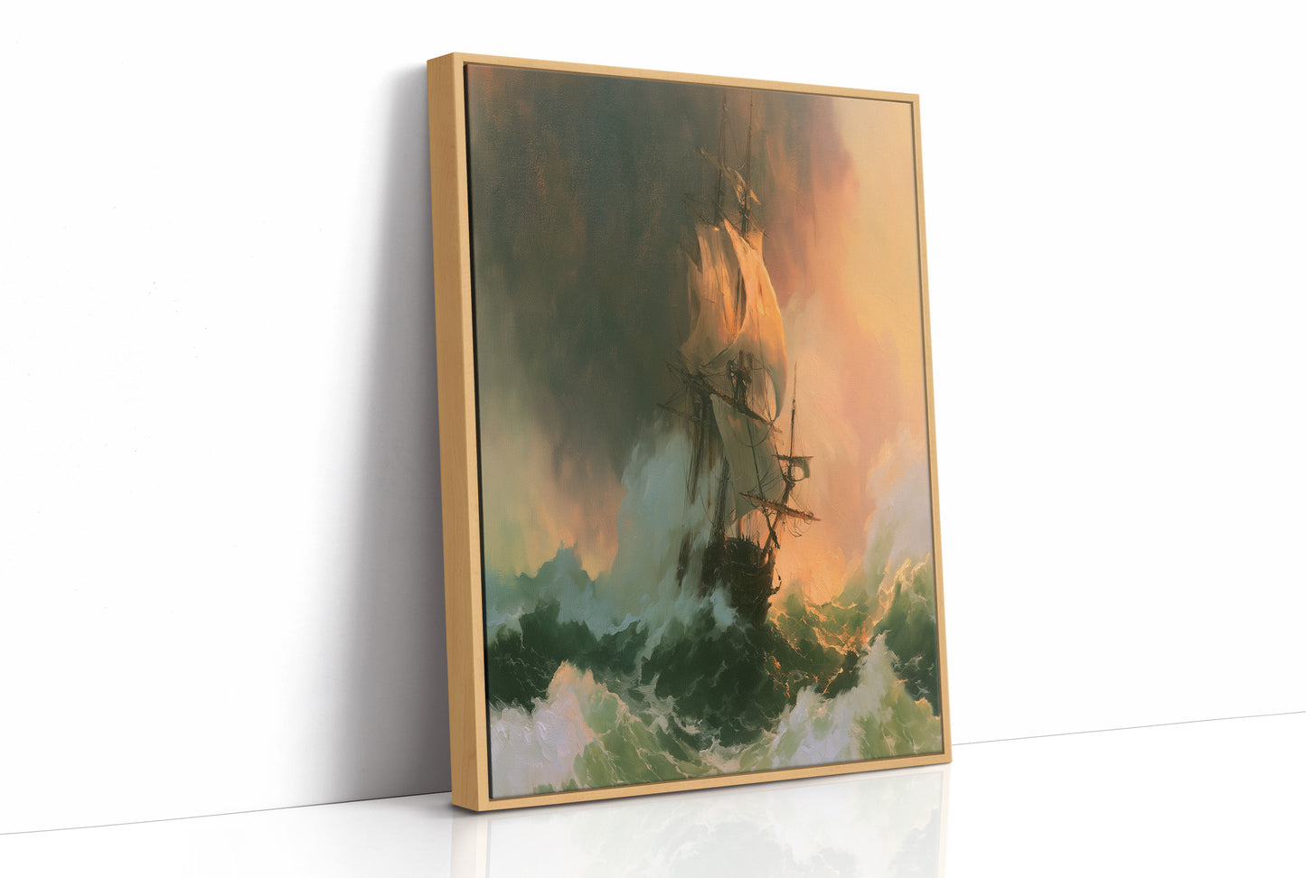 Storm-Tossed Tall Ship