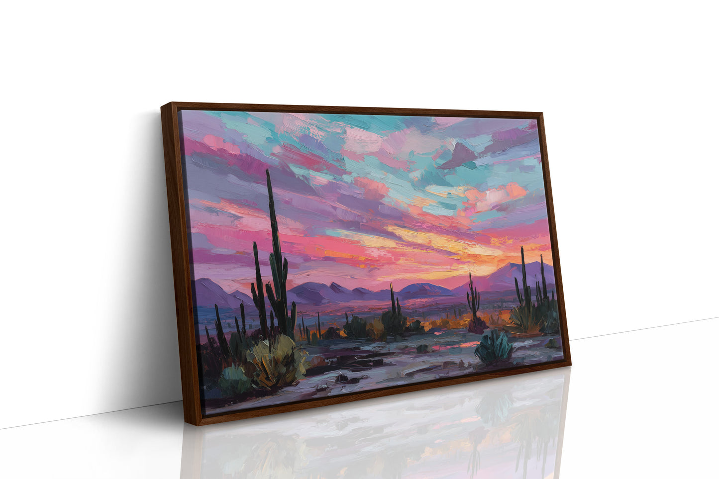 Saguaros Dance Under Painted Skies
