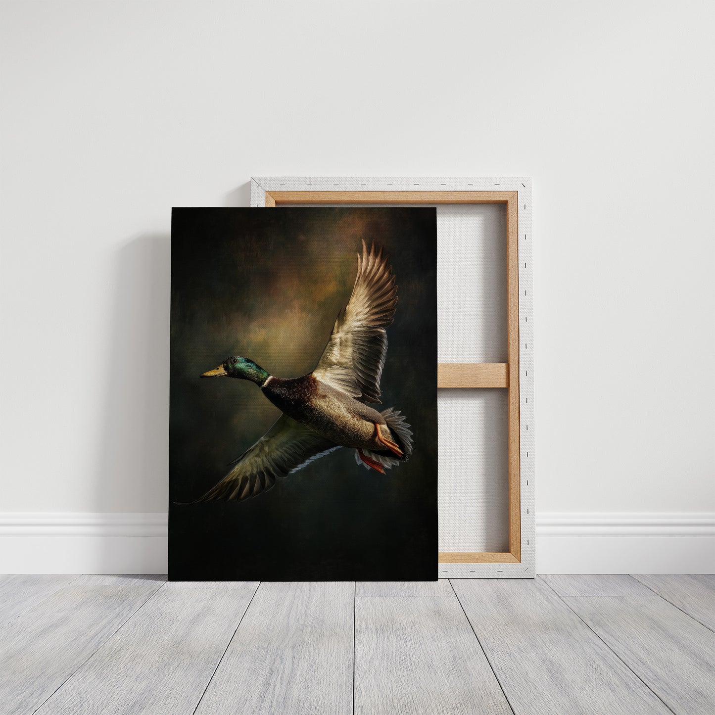 Mallard Rising On Bronze Air