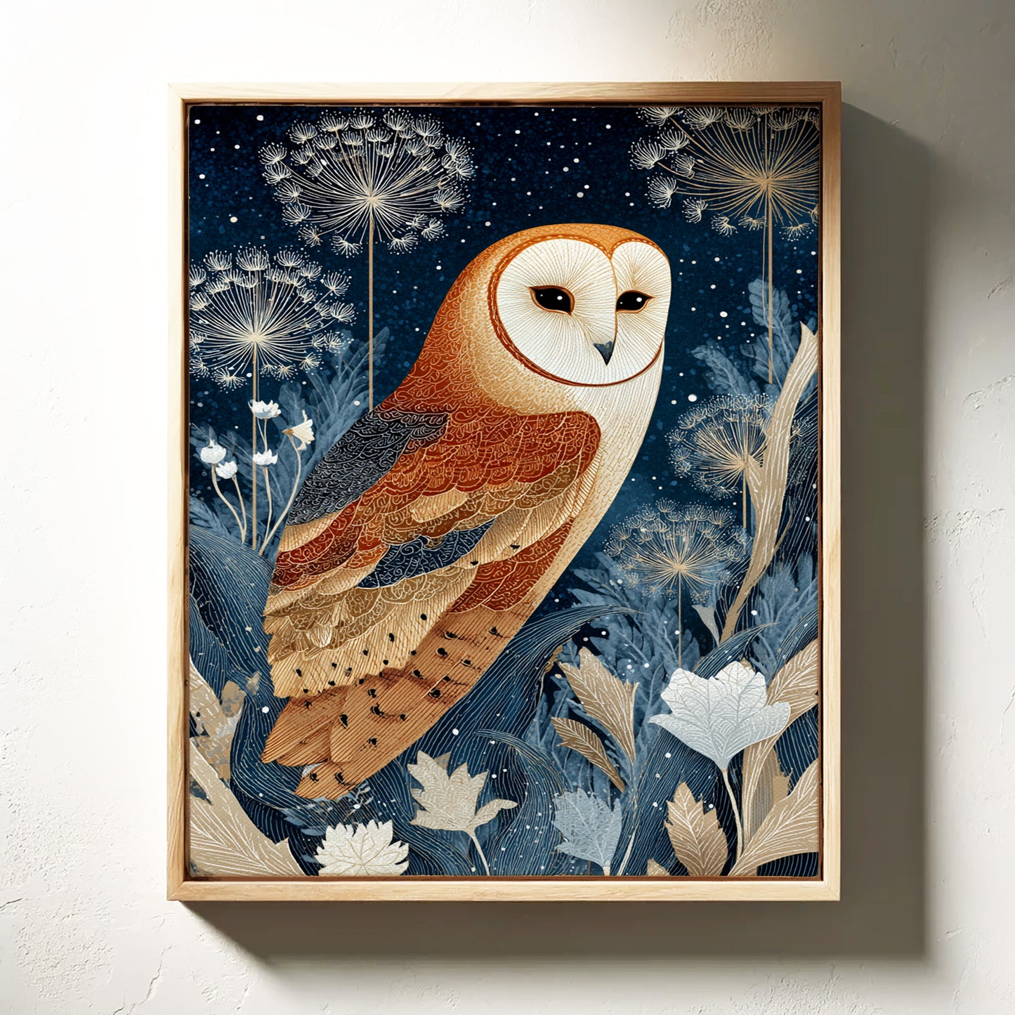 Barn Owl Amidst Ethereal Flora