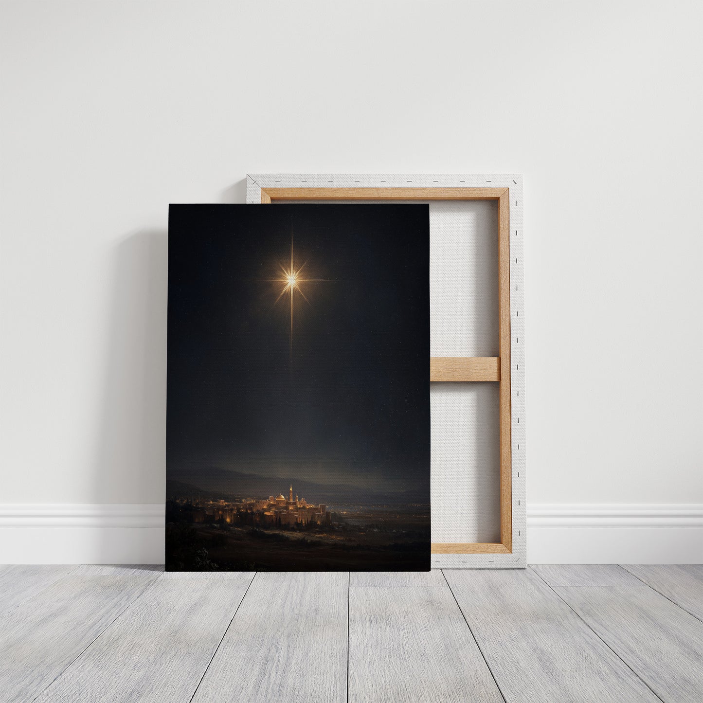 Celestial Beacon Over Ancient City