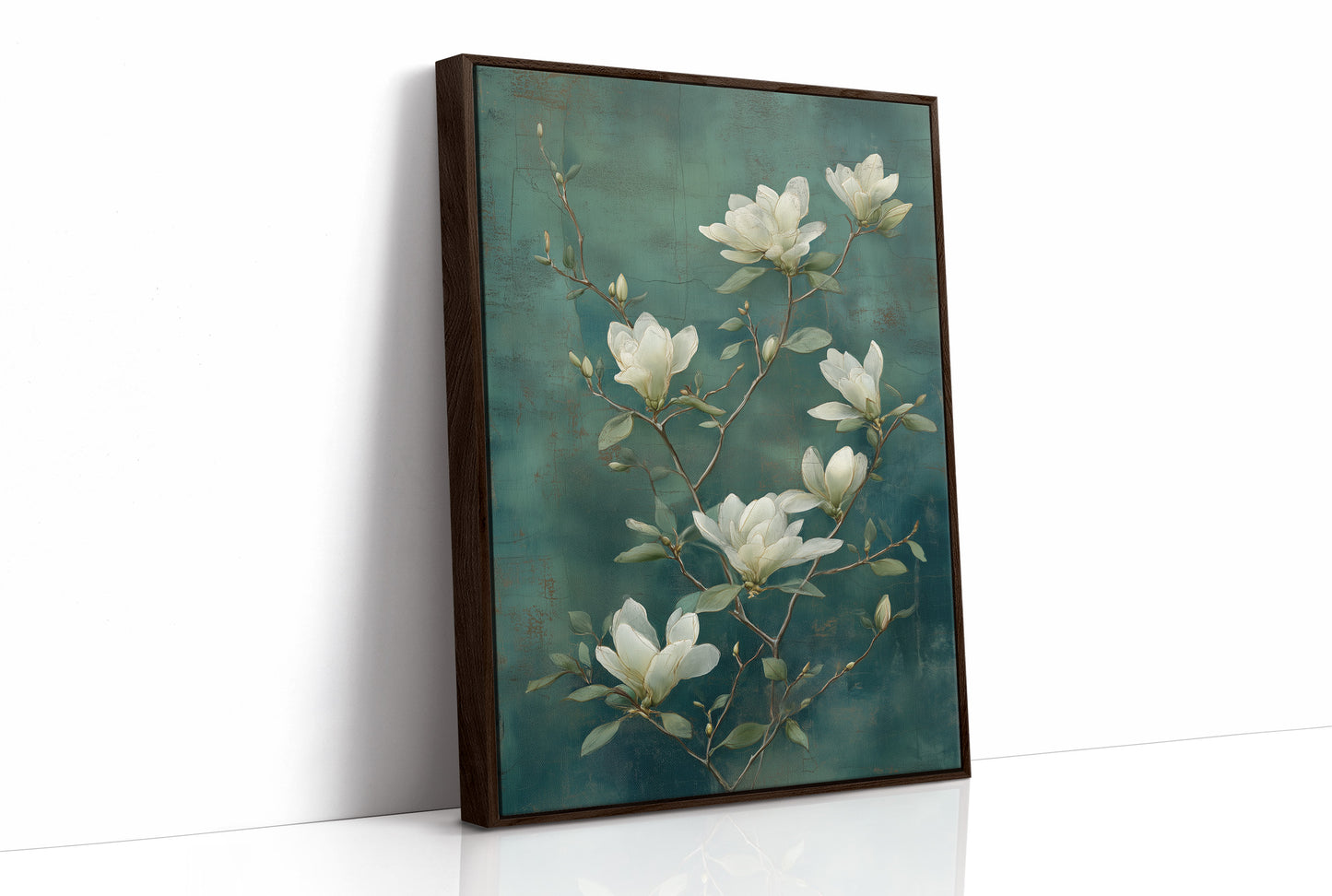 Magnolias Dance In Teal Waters