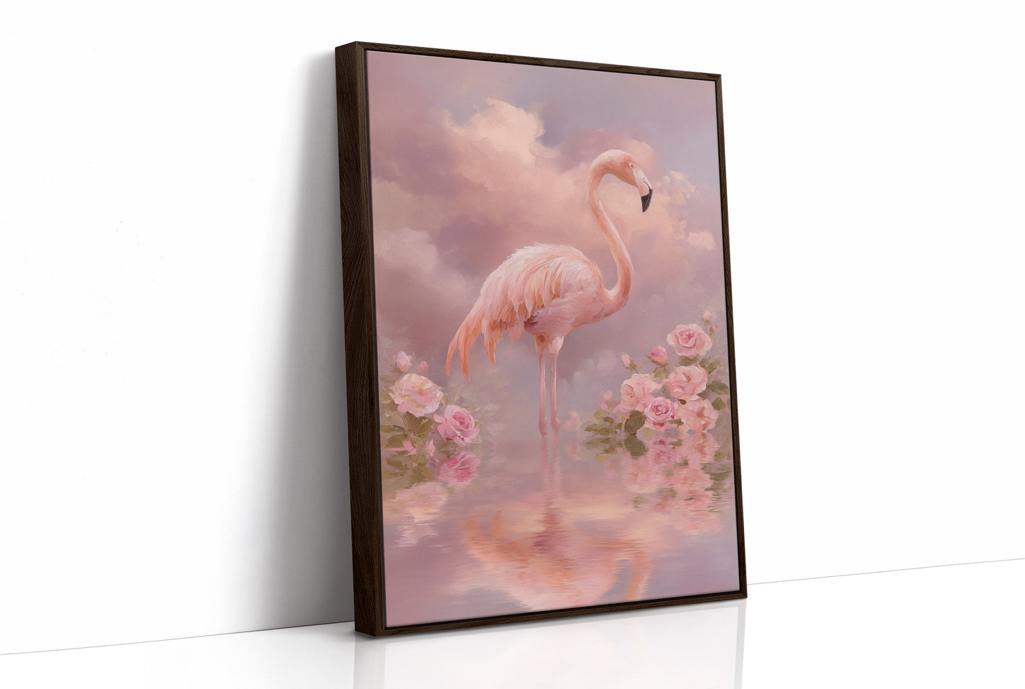 Flamingo Among the Roses