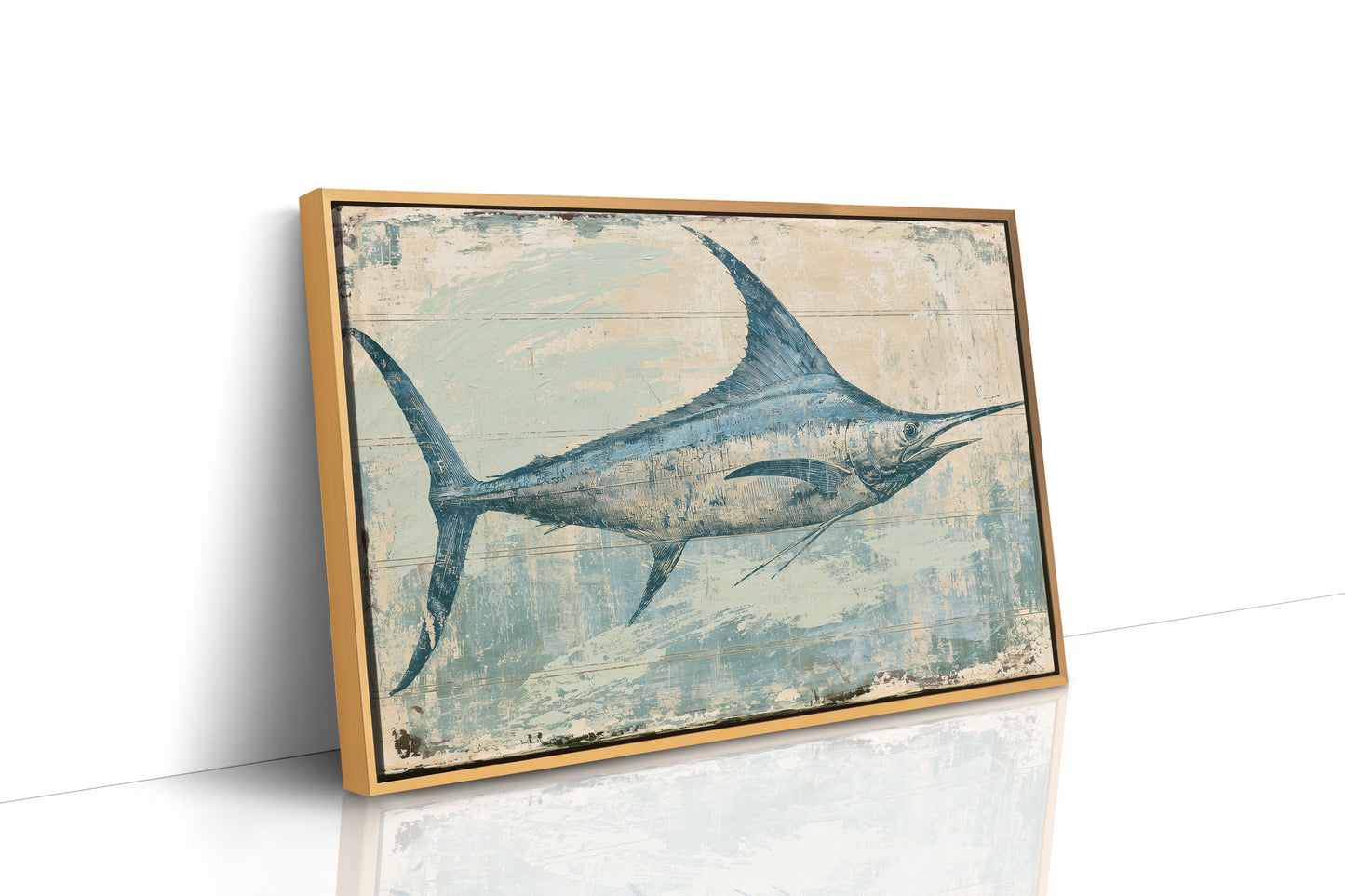Marlin on Weathered Wood