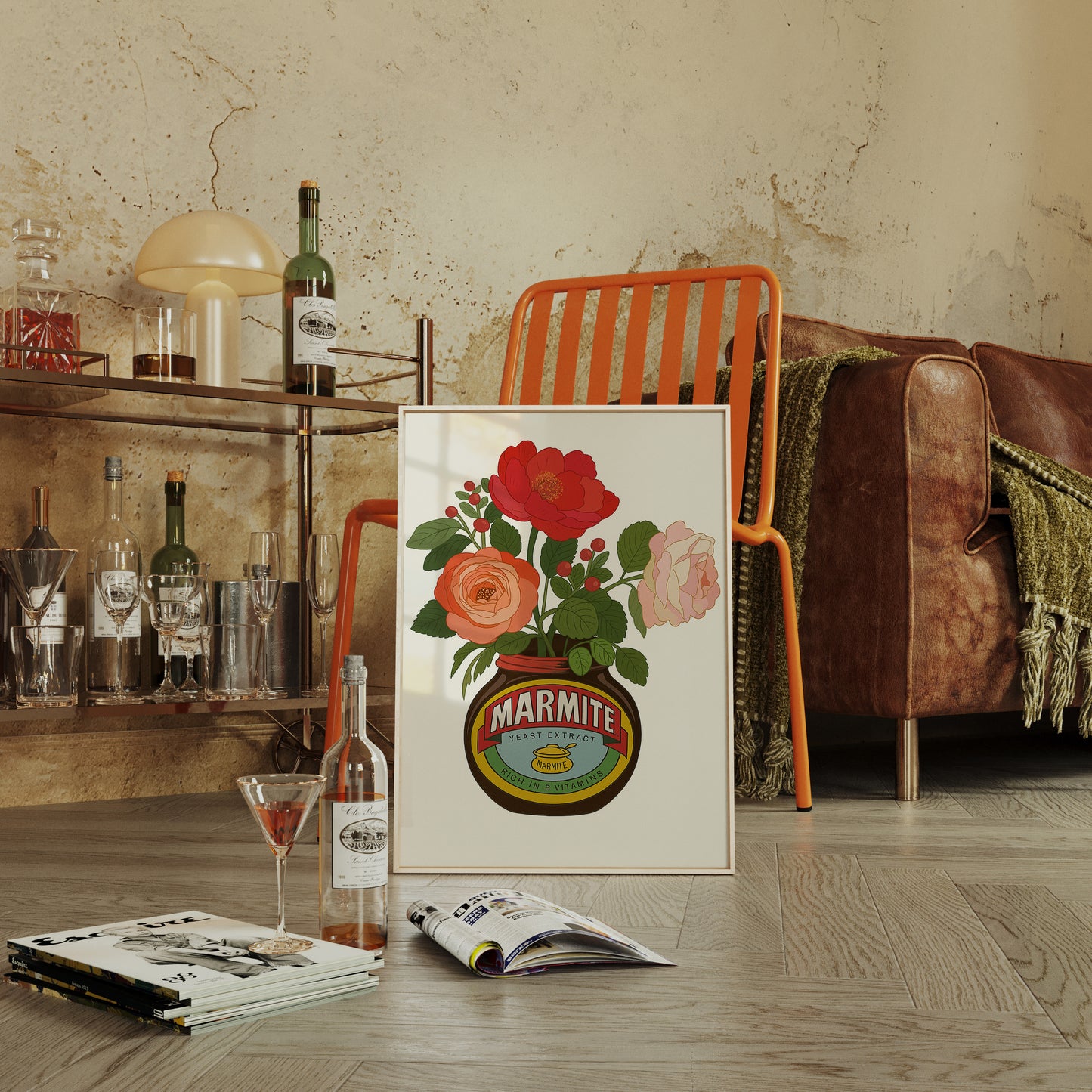 Roses in a Marmite Jar