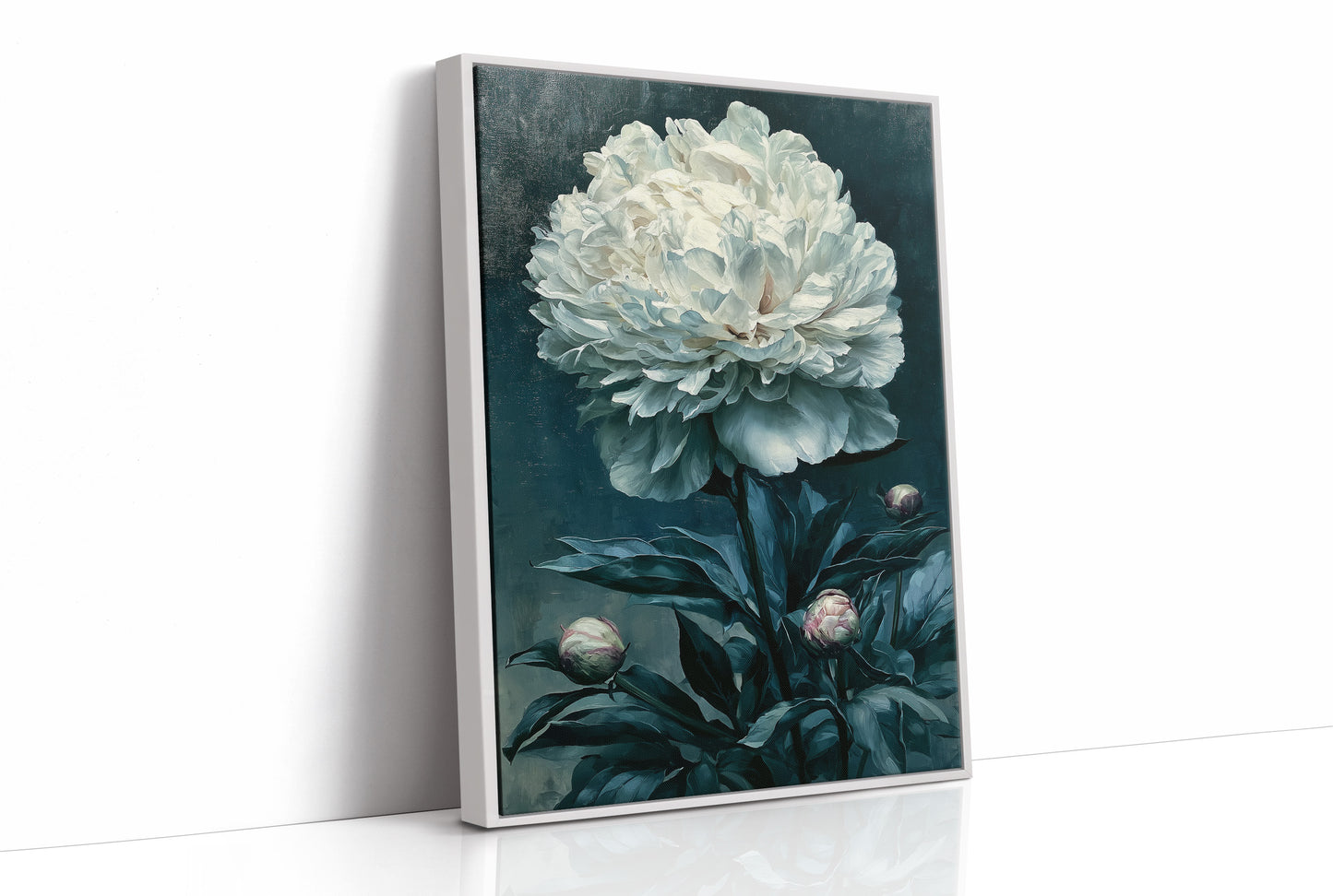 Ivory Peony in Shadow