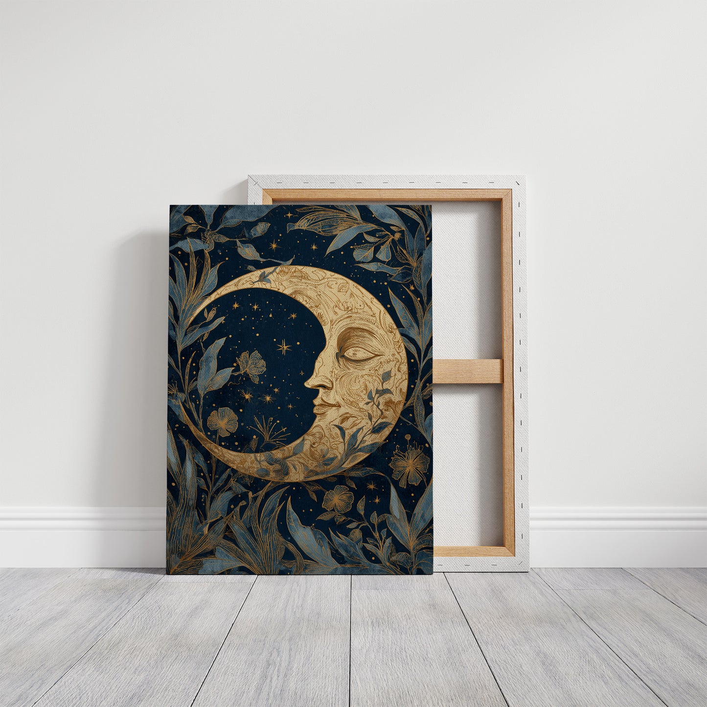Midnight Blooms Around Lunar Face