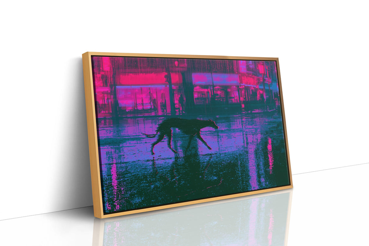 Neon Glitch Street Wanderer