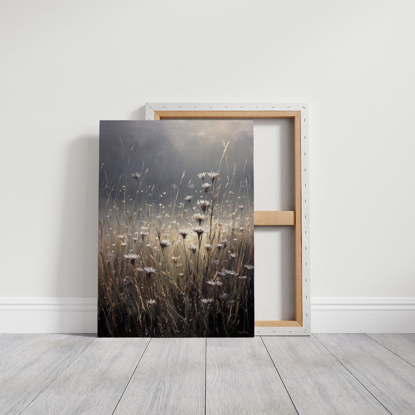 Daisies Bloom Against Twilight Sky