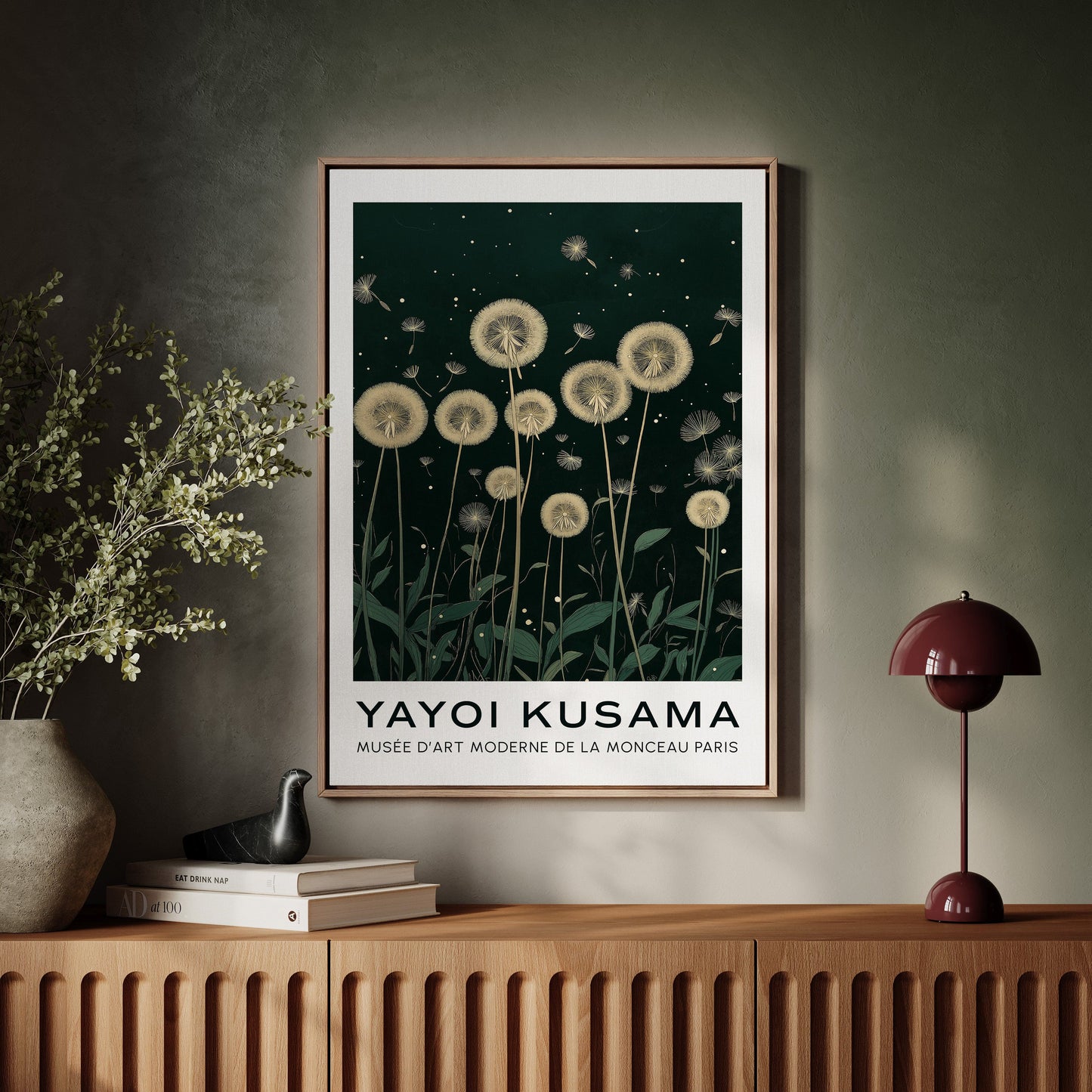 Ethereal Dandelion Dream – Kusama-Inspired Nightscape