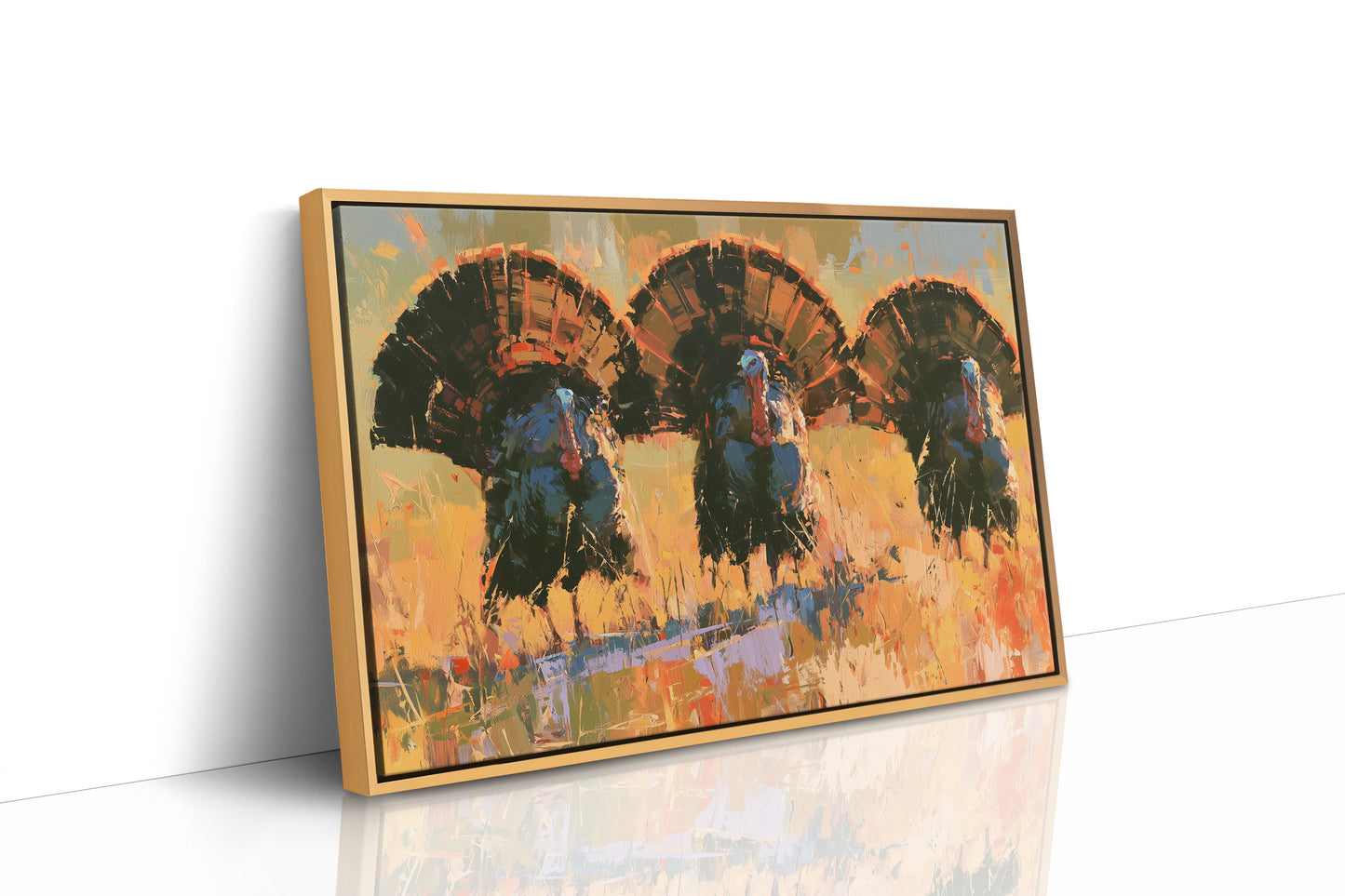 Three Turkeys, Full Display