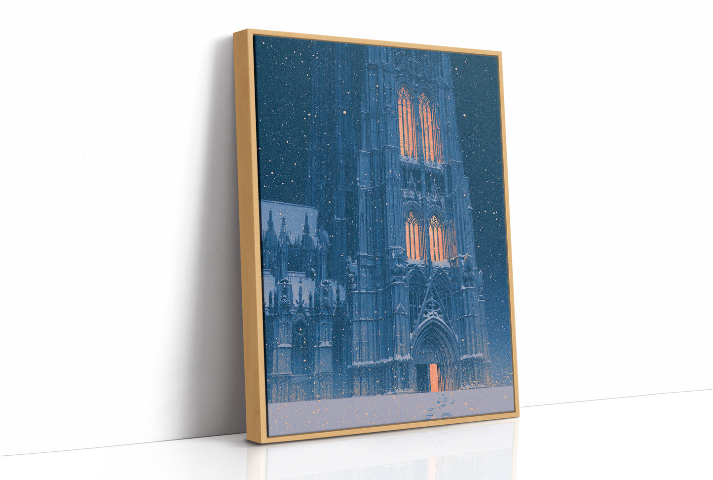 Snowfall at the Cathedral Doors