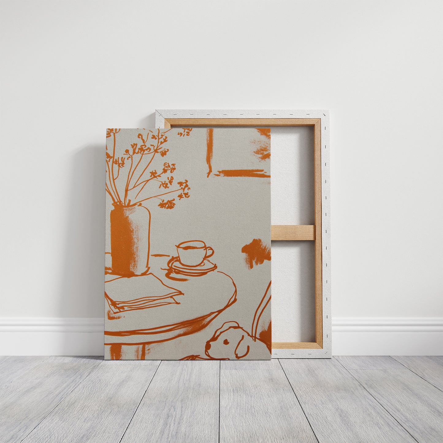 Tangerine Morning: Coffee and Wildflowers