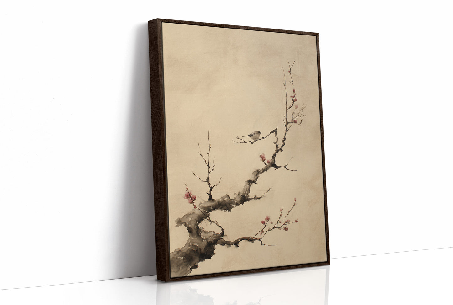 Small Birds Rest On Cherry Blossoms