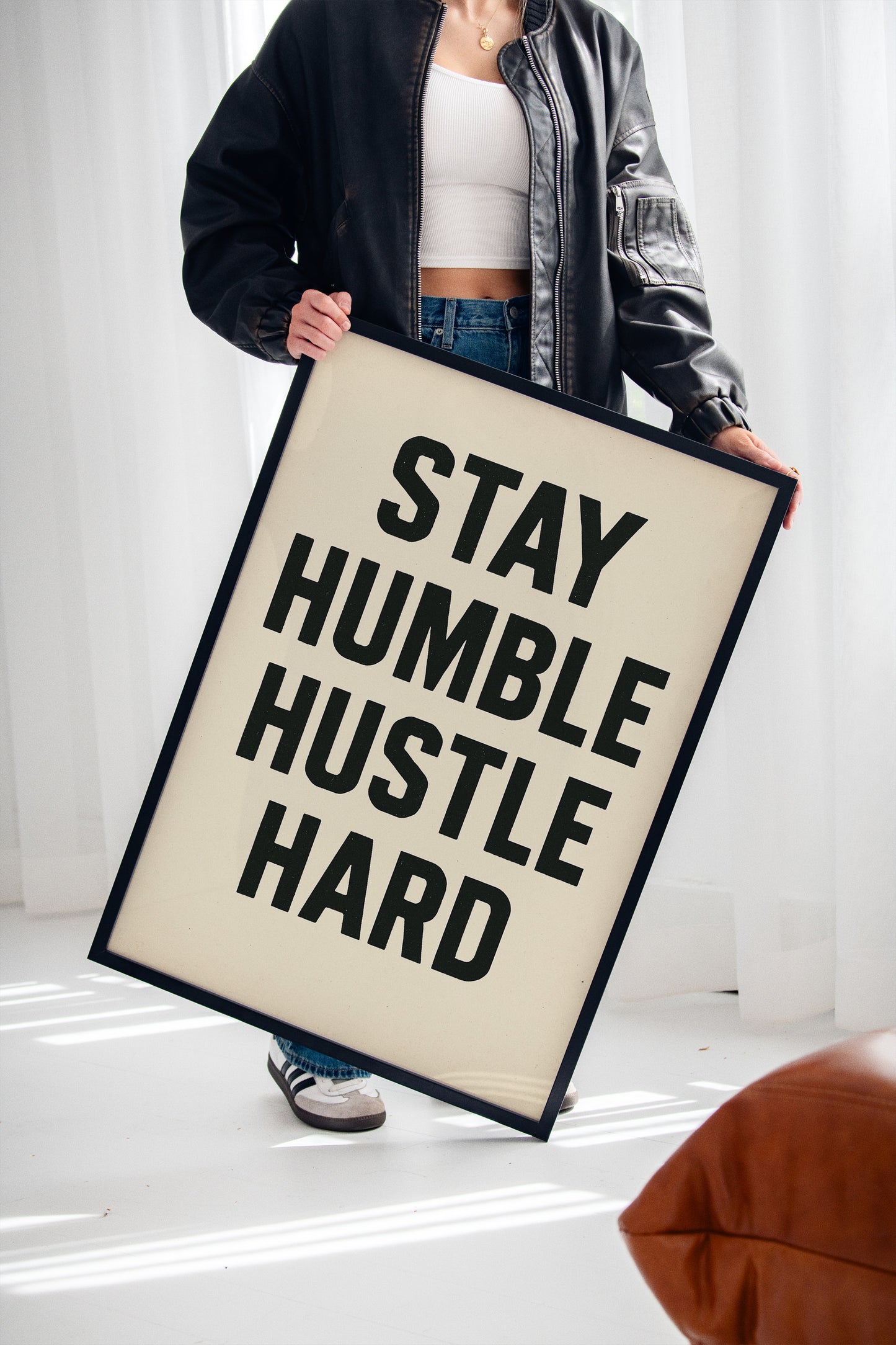 Stay Humble Hustle Hard Quote Print