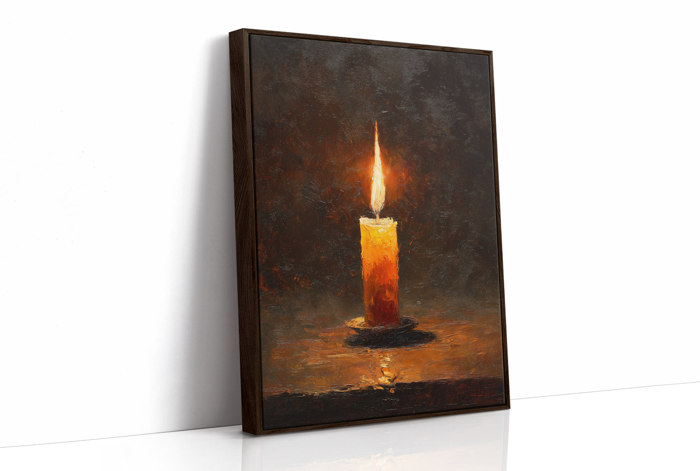 Amber Flame Against Darkness Waits