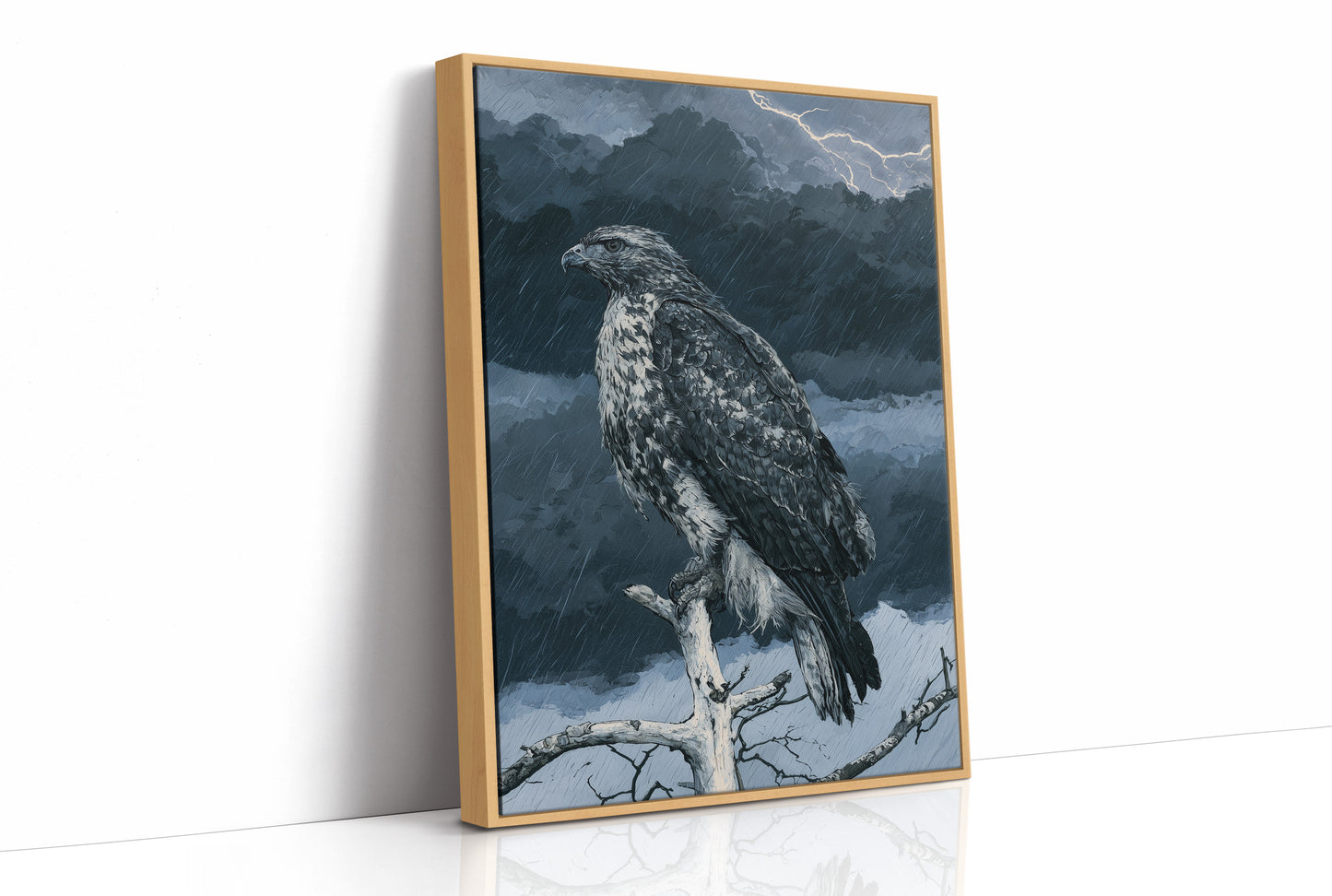 Hawk Weathering the Storm