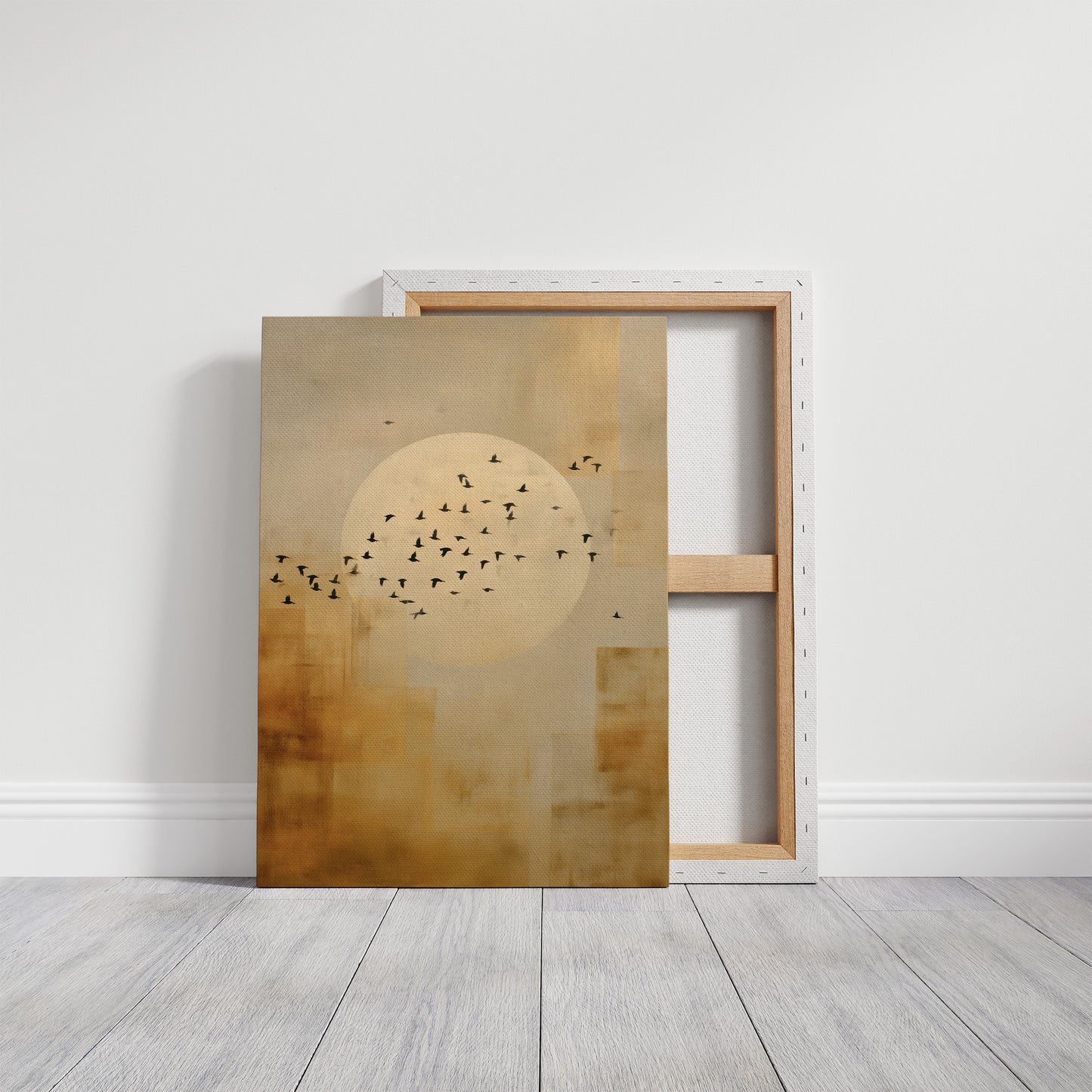 Birds Dance Against Golden Skies