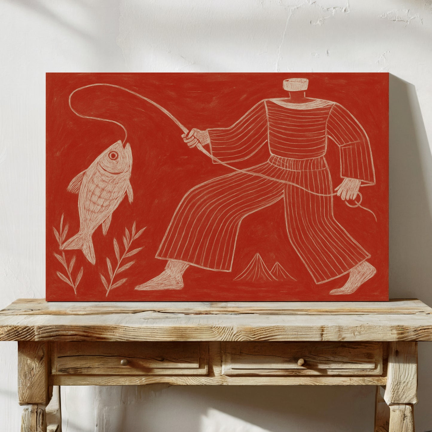 Catch of the Day in Red Chalk