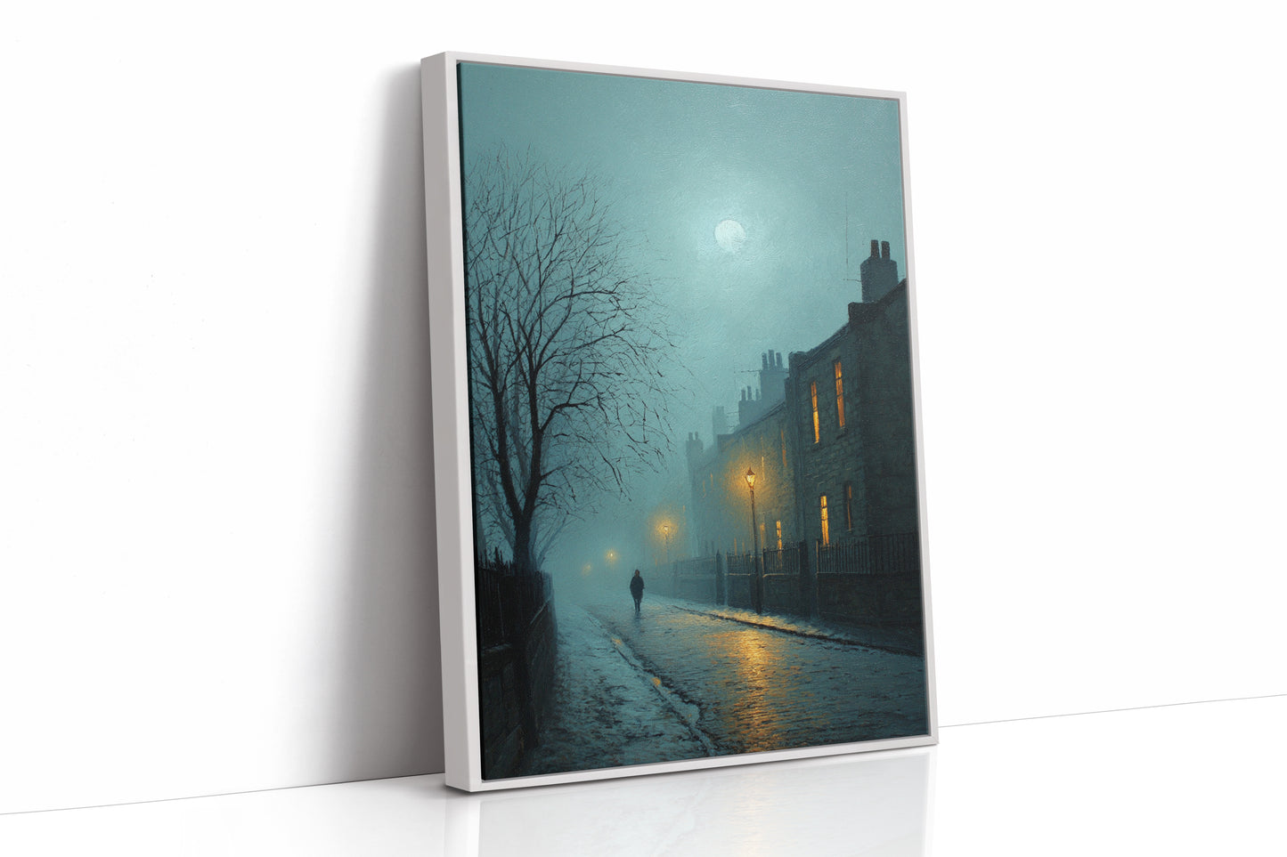 A Lantern's Glow in Fog