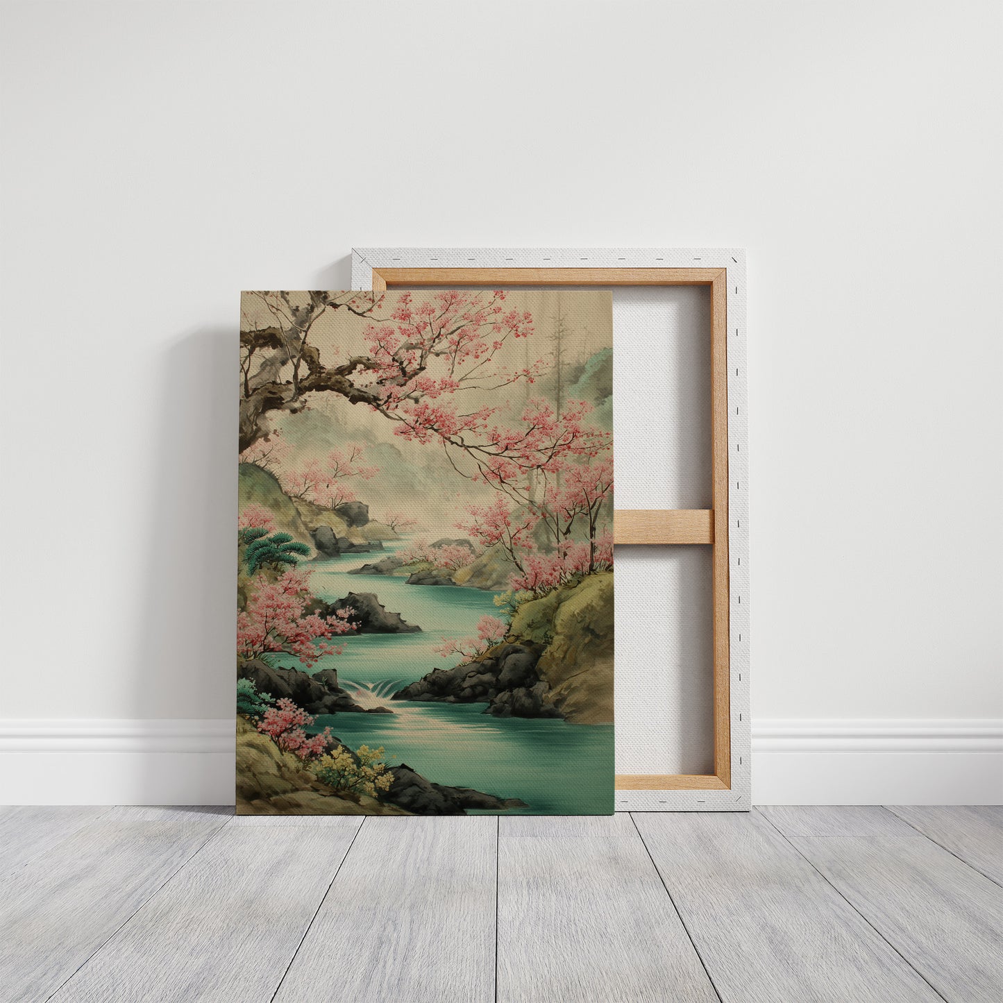 Cherry Blossoms Paint River's Journey