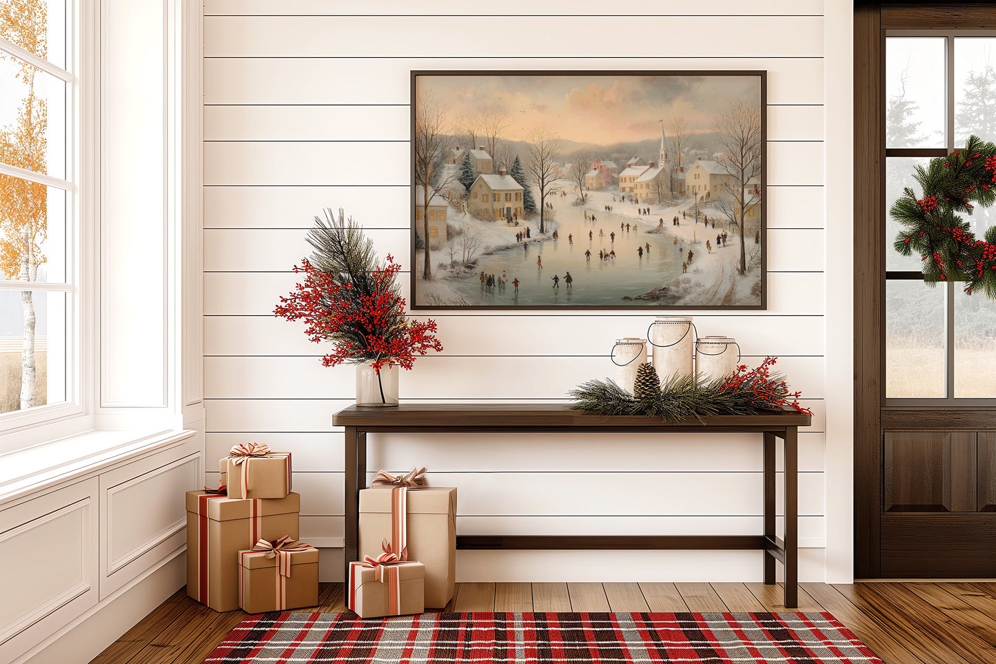 Winter Skaters Paint Their Village Story