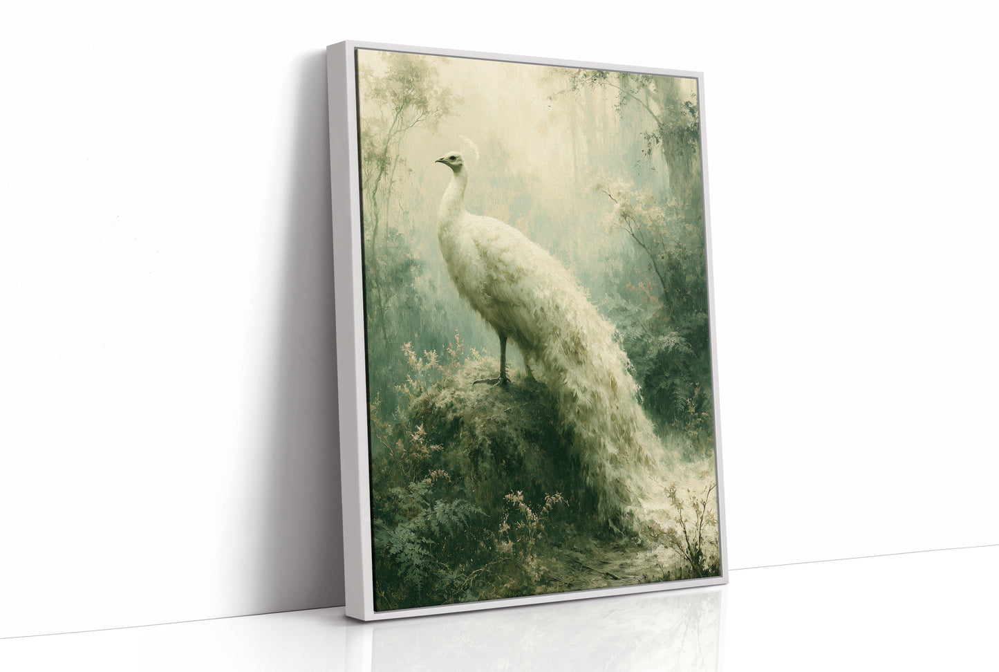 White Peacock in the Mist