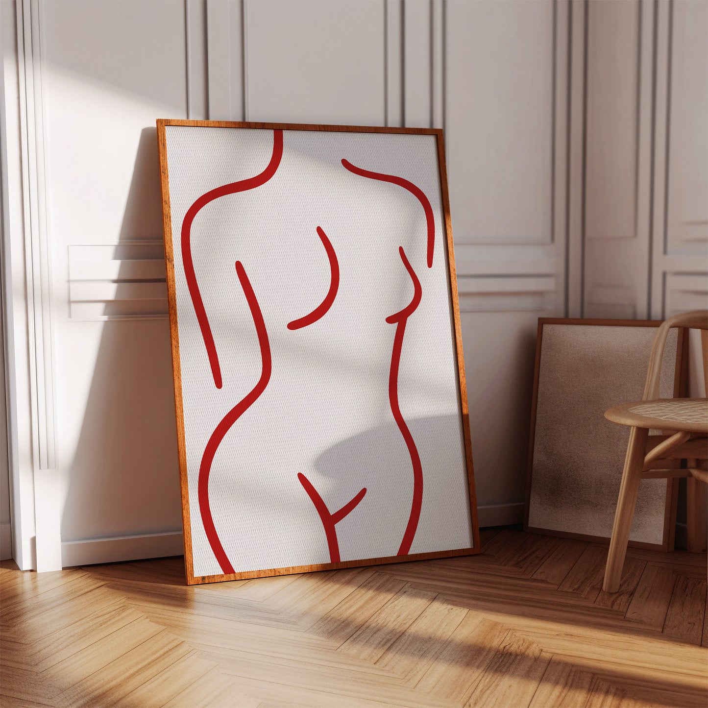 Crimson Lines Dance With Grace