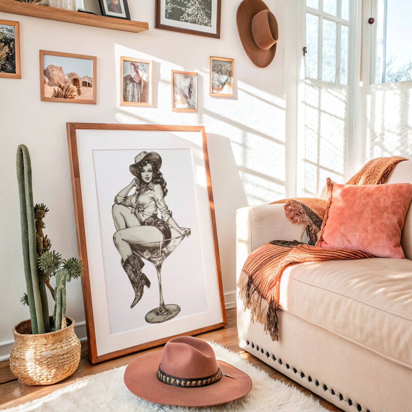 Saloon Belle Cocktail Hour - Vintage Pin-Up Cowgirl