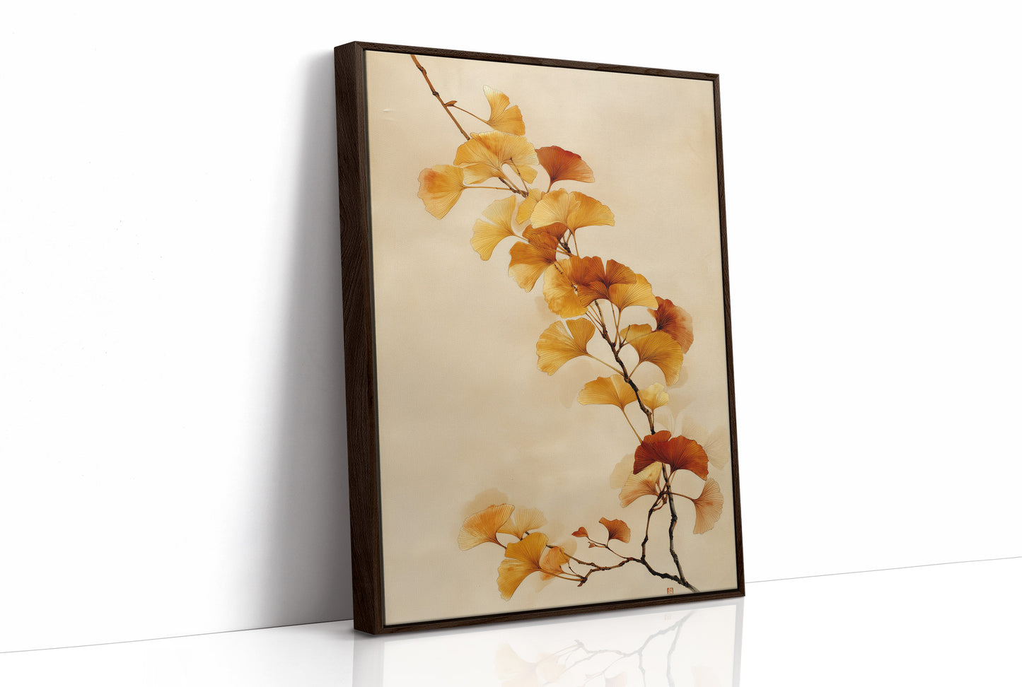 Golden Ginkgo Leaves Dance Softly