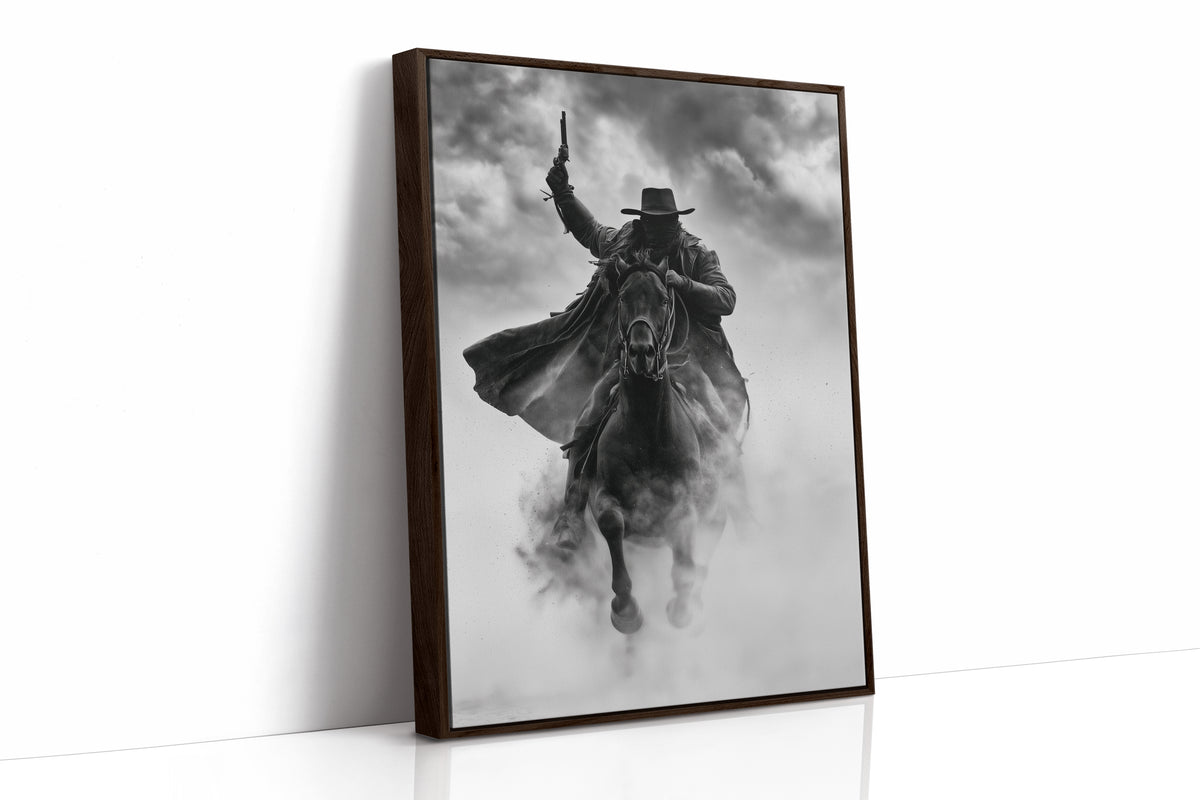Silhouetted Outlaw in the Dust