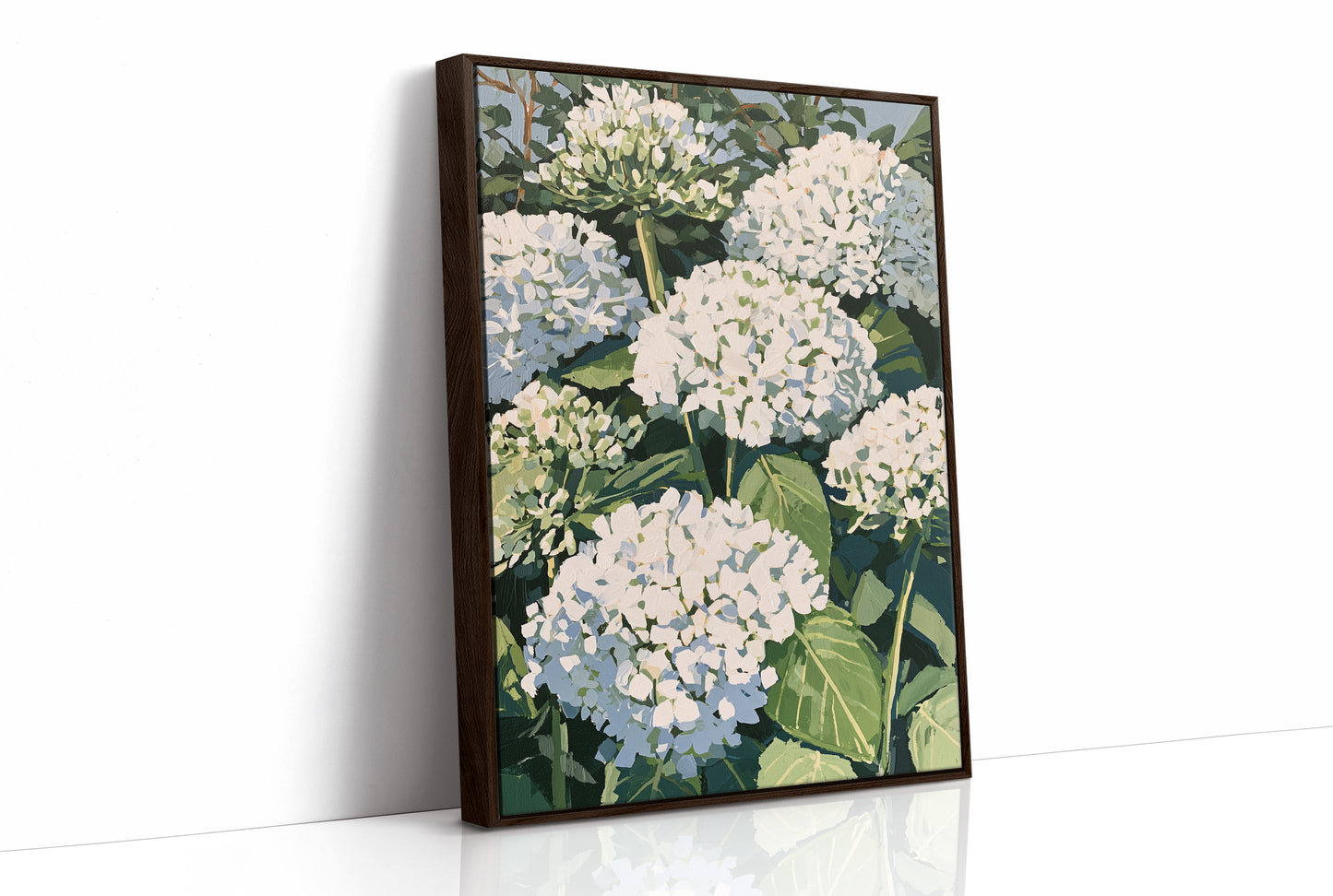 Hydrangea Garden In Full Bloom